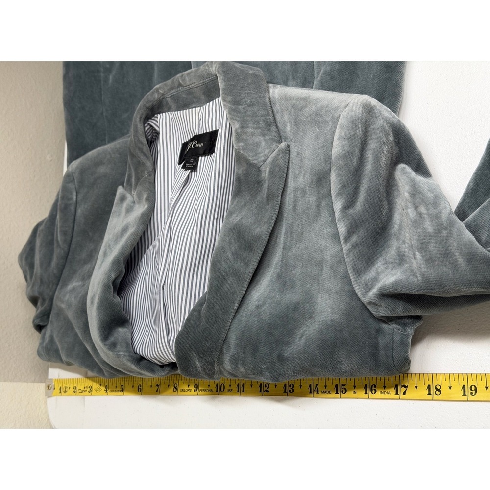 J Crew Blazer Womens 0 Parke Velvet Career Staple Business Preppy 100% Cotton - Picture 14 of 15